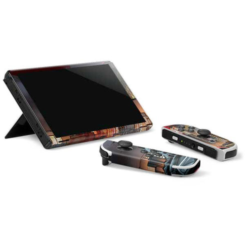 DC Comics Batman The Dark Knight Comic Art in Gotham City Nintendo Switch OLED (2021) Skin